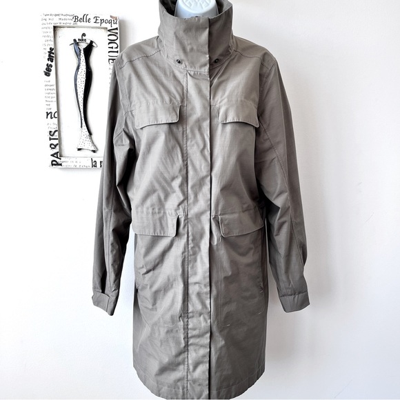 Nau Heritage Minimalist Women’s Khaki Green Anorak Jacket Raincoat Size L - Picture 1 of 17